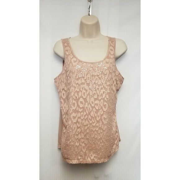 The Limited Gold Chiffon & Sequin Top Size Large - Picture 6 of 7